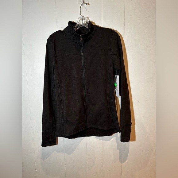 Gottex Black Cold Resistant Full Zip Jacket Size Large NWT Activewear Outerwear - Picture 5 of 6